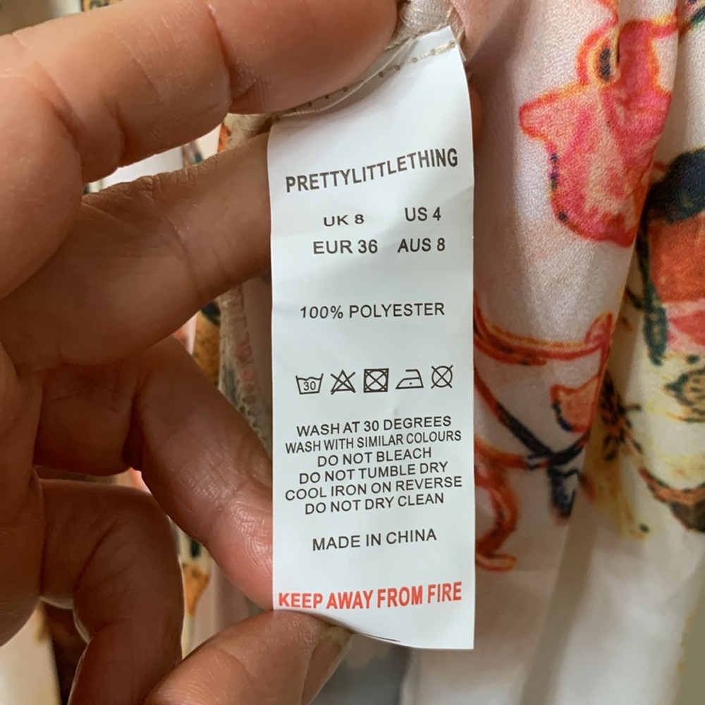🌷3 for$25🌷PrettyLittleThing, US 4, Orange Yellow & Brown Floral Maxi Dress, NWT - Picture 10 of 10